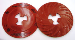 3M 7000028419 Disc Pad Face Plate Ribbed 7 Inches Extra Hard Red