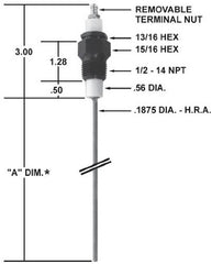 Crown Engineering CA392 Flame Rod Replacement FRS-2-18