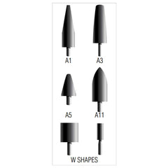 Norton 61463616474 Charger ZA AO Resin Bond Mounted Points 30 Grit 5 Pack