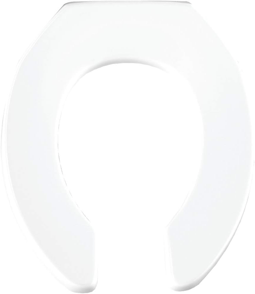 Bemis 955SSCT000 Commercial Heavy Duty Open Front Toilet Seat Without Cover Round White