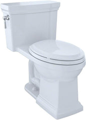 Toto MS814224CEFG#01 Promenade II One-Piece Elongated 1.28 GPF Universal Height Toilet with CEFIONTECT, Cotton White