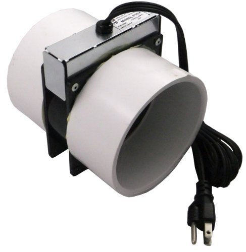 Tjernlund PVC4 Radon Mitigation Fan Model - Exhaust Fan with 6 Ft. Power Cord, Minimal Power Consumption, 4 In. PVC Pipe