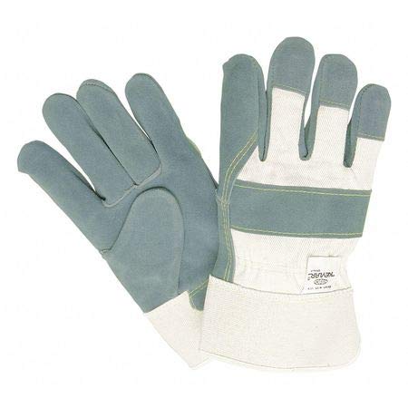 MCR Safety 1500KL Side Kick Cow Leather Sewn Kevlar Palm Gloves with 2-1/2-Inch Rubberized Safety Cuff, Large, 1-Pair