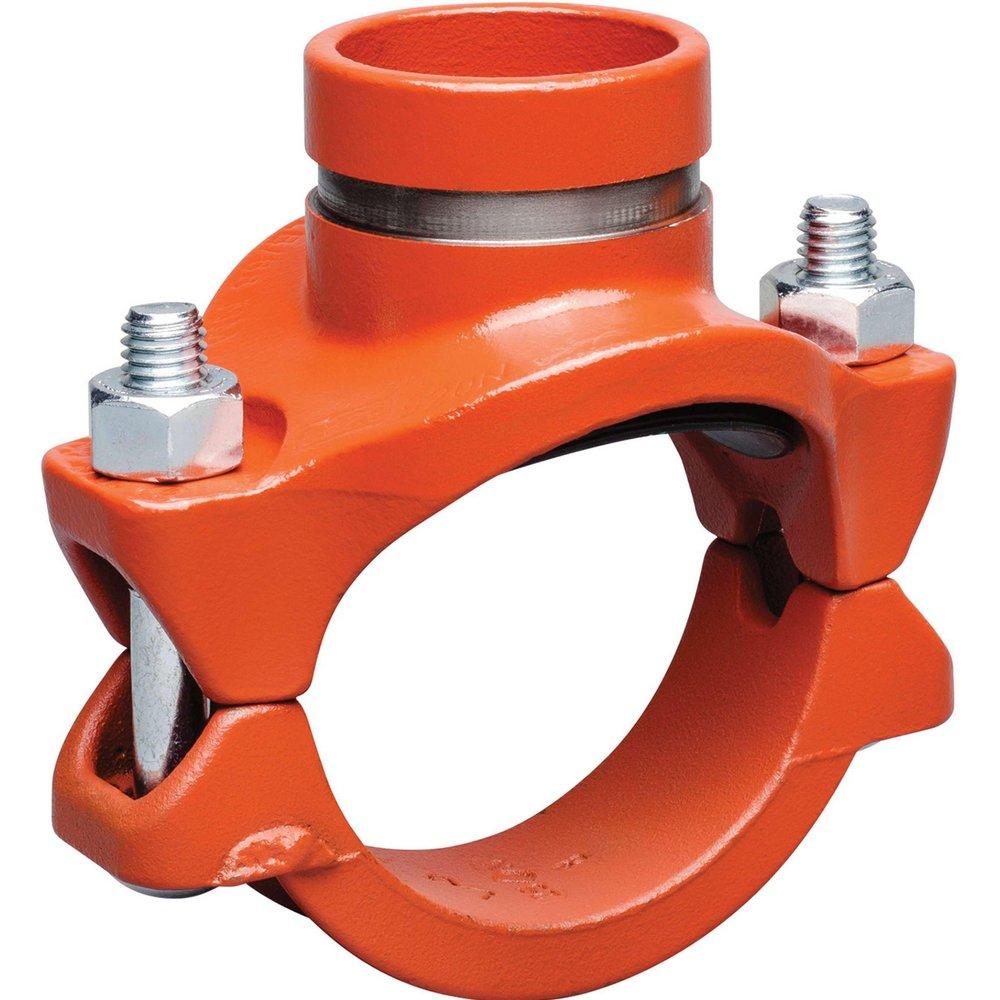 Victaulic CF30920PE2 FireLock Style 920 8 x 8 x 2 in. Grooved Painted Ductile Iron Mechanical Tee