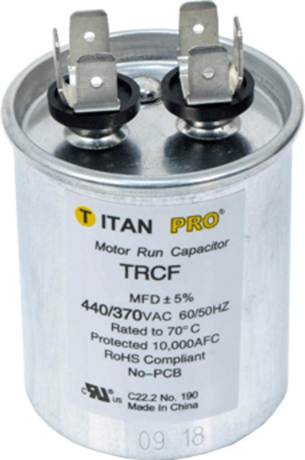 Diversitech TRCF10 Run Capacitor, 10 mfd 440/370V Single Round