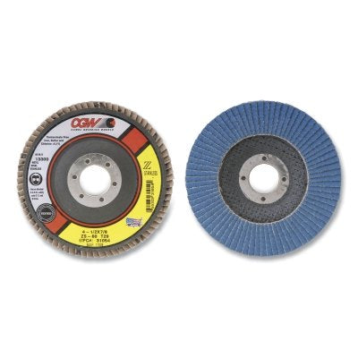 CGW Abrasives 31092 Z-Stainless Flap Disc 40 Grit (4-1/2 in Diameter) 31092