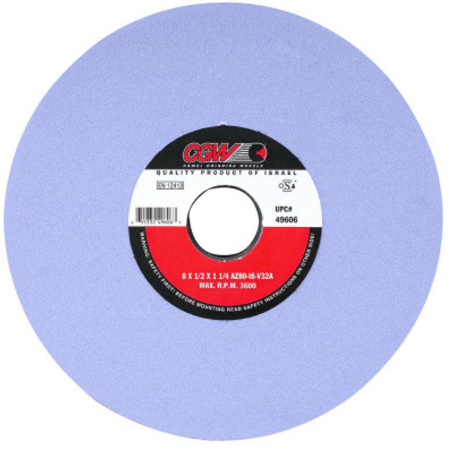 CGW Abrasives 34489 AZ Cool Blue Surface Grinding Wheels 14 X 2 5 Arbor 46 J