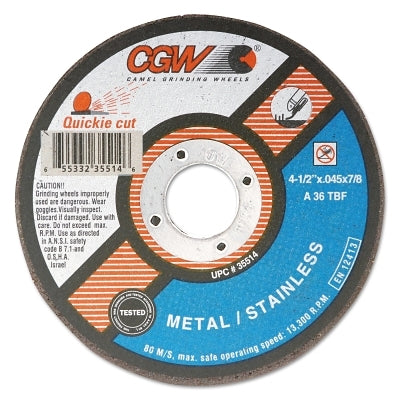 CGW Abrasives 35517 Metal Cutting Wheel 6 In x .045 In x 7/8 In 25 Pack