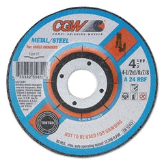 CGW Abrasives 35613 Depressed Center Wheel 4.5 Inches Dia 1/8 Inches Thick 5/8 Inches Arbor