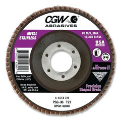 CGW Abrasives 42862 PSG eXtreme II Flap Disc 60 Grit 4-1/2 inches Diameter