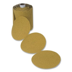 CGW Abrasives 49766 Paper Sanding Disc Aluminum Oxide 5 Inch PSA P180 Grit DOR Gold Mylar