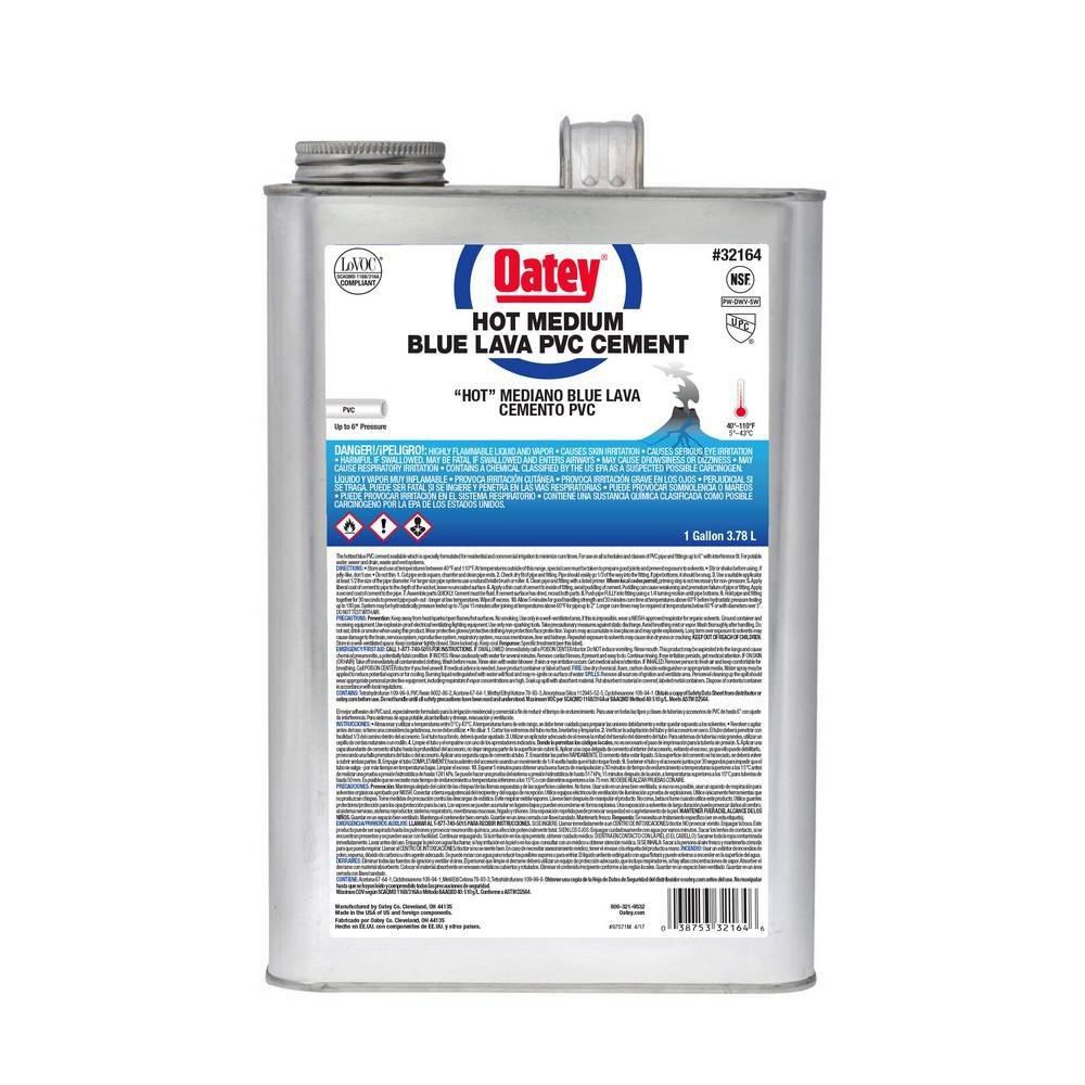 Oatey 32164 Lava 1 Gal Fast Set Plastic Blue Pipe Cement