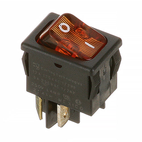 Switch On/Off Rocker with Amber Light 10 Amp 250V 12 Amp 125V for C Cretors  4922