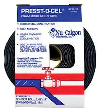 Nu-Calgon 4218-12 Perma-Wrap Foam Insulation Tape 2 x 1/8 x 30 Feet