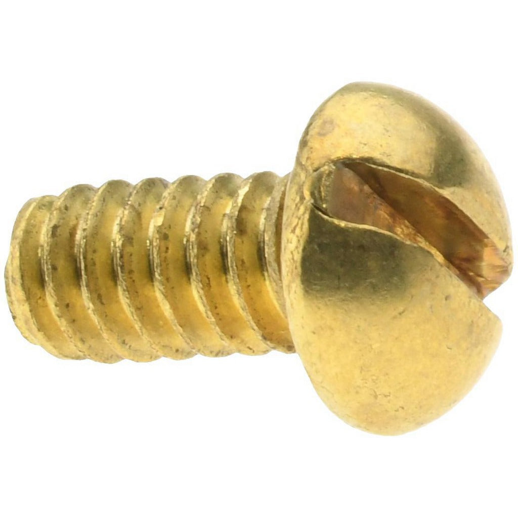 VALUE COLLECTION Value Collection R52000322 10-24 X 3/8 in Round Head Slotted Brass