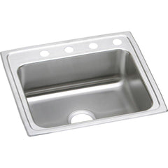 Elkay LRAD2521603 Lustertone® 25 x 21-1/4 in. 3 Hole Stainless Steel Single Bowl Drop-in Kitchen Sink