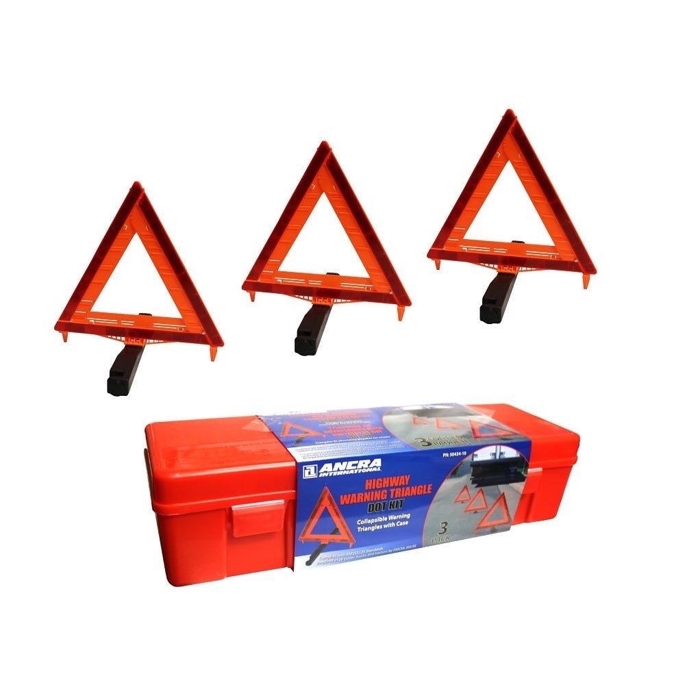 ANCRA Ancra 50434-10 Reflective Triangle Warning Kit 3-Pack