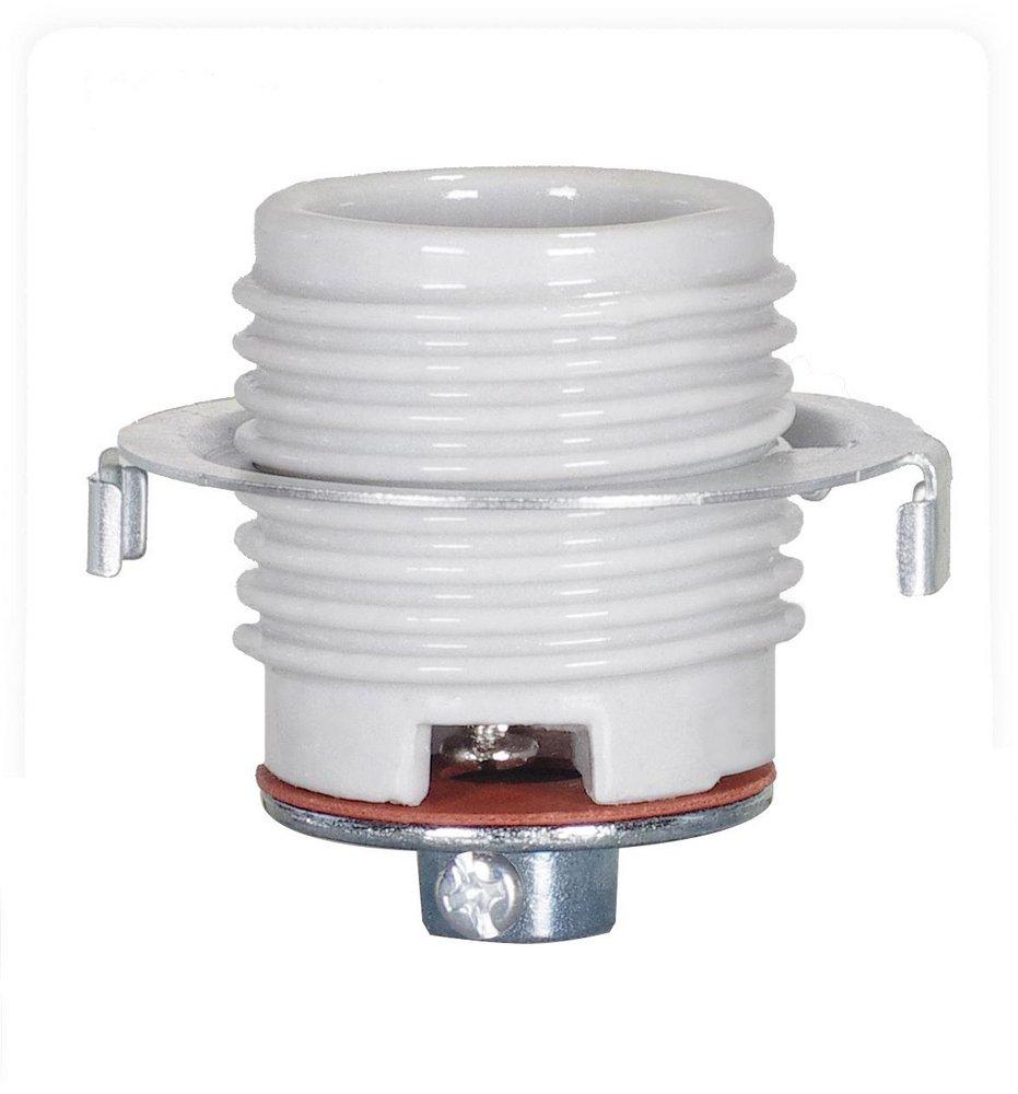 SATCO 80/1075 1/4 x 2-3/50 in. 660W 250V Keyless Threaded Porcelain with Cap and Ring