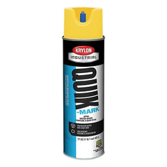 Krylon A03801004 Quik-Mark APWA Water-Based Inverted Marking Paint 12oz Aerosol Utility Yellow