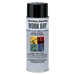 Krylon A04402007 Industrial Work Day Enamel Paint 10 oz Gloss Black