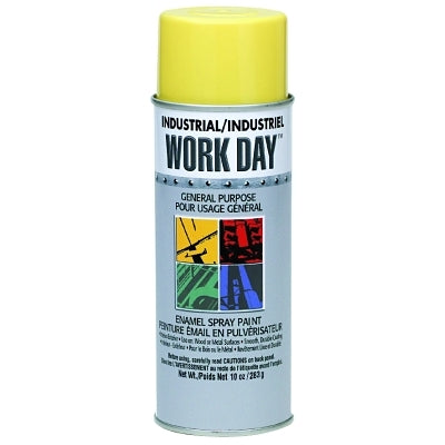 Krylon Industrial A04406007 Spray Paint Yellow Gloss 10 oz Work Day