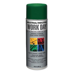 Krylon A04408007 Industrial Green Work Day Enamel Paint - Lot of 12