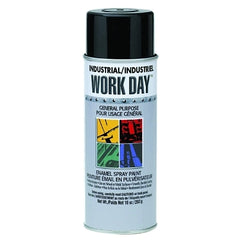 Krylon Industrial A04412007 Work Day Enamel Paint Flat Black 10 oz Aerosol Can