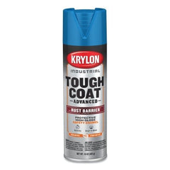 Krylon K00249008 Tough Coat Advanced with Rust Barrier Technology Spray Paint 15 oz Safety Blue Gloss