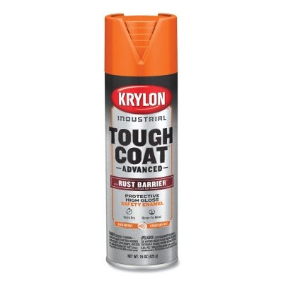 Krylon K00559008 Tough Coat Advanced with Rust Barrier Technology Spray Paint 15 oz Safety Orange Gloss