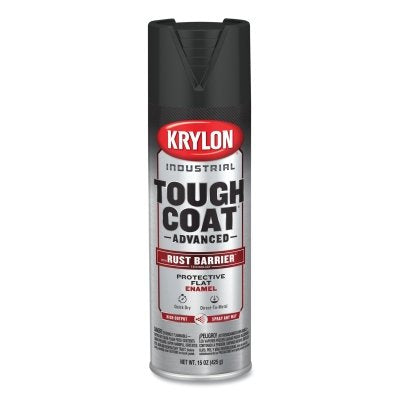 Krylon Industrial K00789008 Tough Coat Advanced with Rust Barrier Technology Spray Paint 15 oz Black Flat