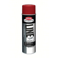 Krylon K00830308 Line-Up Pavement Striping Paint 18 oz Aerosol Can Firelane Red Flat