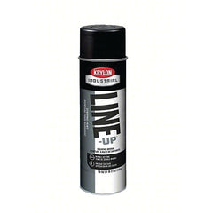 Krylon K00830408 Line-Up Pavement Striping Paint 18 oz Aerosol Can Cover-Up Black