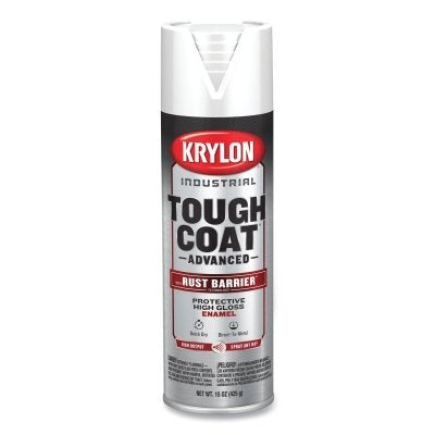 Krylon K00929008 Tough Coat Advanced with Rust Barrier Technology Spray Paint 15 oz White Gloss