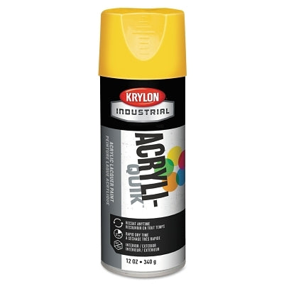 Krylon Industrial K01806A07 Interior/Exterior Industrial Maintenance Paint 12 oz Aerosol Can Sun Yellow