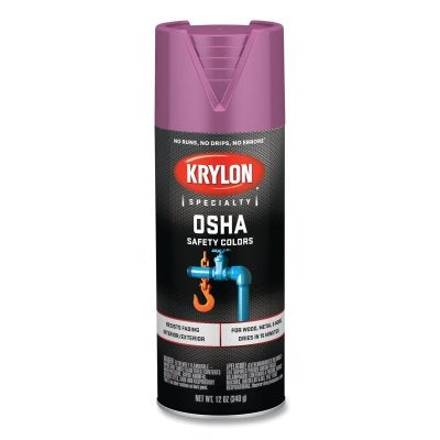 Krylon K01929777 OSHA Safety Color Spray Paint Safety Purple Gloss Finish 12 oz