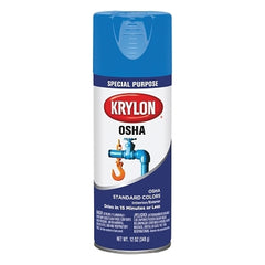 Krylon K02416777 OSHA Safety Color Spray Paint 12 oz Fill Aerosol Can Safety Blue Gloss