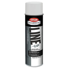 Krylon K00830008 Line-Up Pavement Striping Paint 18 oz Aerosol Can Highway White Flat