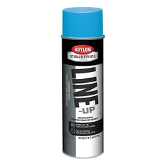 Krylon Industrial K00830208 Line-Up Pavement Striping Paint, 18 oz, Aerosol Can, Accessibility Blue, Flat