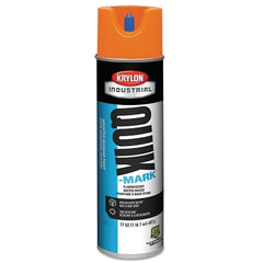 Krylon A03700004 Quik-Mark Fluorescent Inverted Marking Paint Water Base 17oz Aerosol Orange