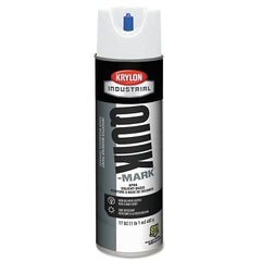 Krylon A03900007 Quik-Mark Solvent-Based Inverted Marking Paint, 17 oz, White