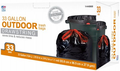 BERRY GLOBAL Bsc Preferred 1221750 33 Gal Drawstring Trash Bag
