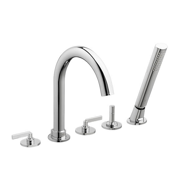 DXV AMERICAN STANDARD D3510590C.100 PERCY 2-HANDLE DECK MOUNT BATHTUB FAUCET WITH HAND SHOWER