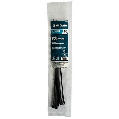 TRUGUARD Ironcube Works NL-5X300-8B Cable Tie 11 in Black Nylon 8 Pack