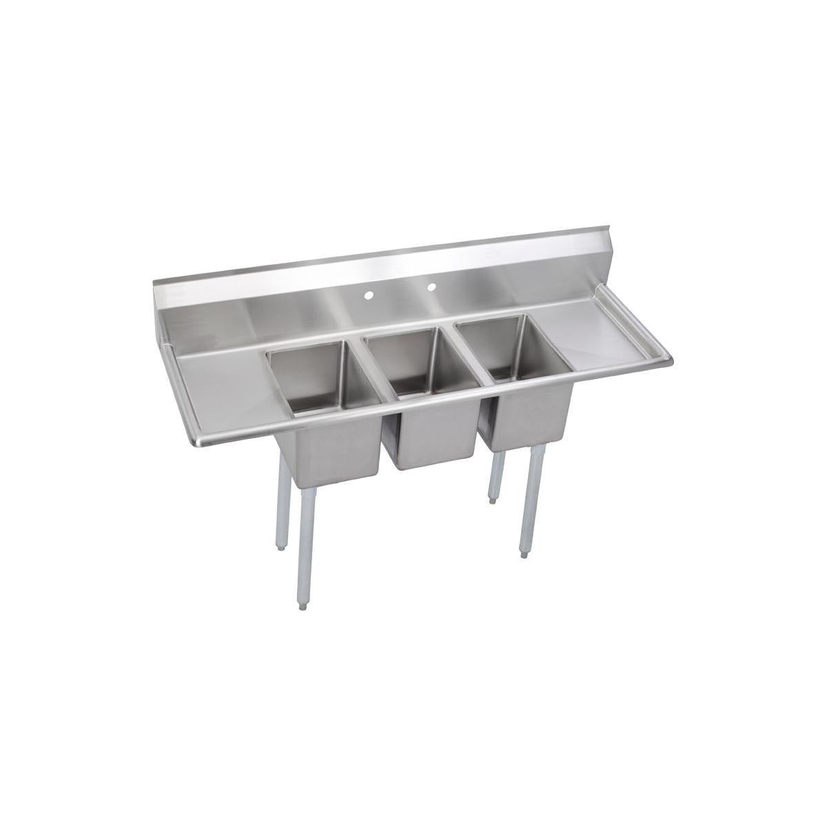 ELKAY Elkay 3C12X16-2-12X Three Compartment Sink Stainless Steel