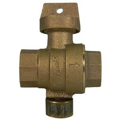 AY McDonald 76001-1 Curb Stop with Drain 1 Inch Lead Free Brass FPT 5131-269