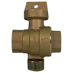 AY McDonald 76001-34 Curb Stop with Drain 3/4 Inch Lead Free Brass FPT 5131-250