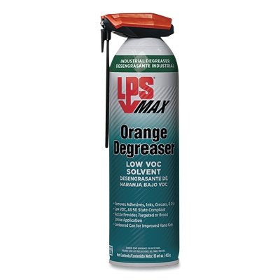 LPS 97320 MAX Orange Degreaser Low VOC Solvent 15 oz Aerosol