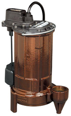 Liberty Pumps 297 290 Series 3/4 hp Cast Iron Submersible Effluent Sump Pump with Vertical Magnetic Float and 10 ft Cord