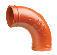 Victaulic F060100P00 FireLock Style 100 6 in. Grooved Painted Long Radius 90 Degree Elbow