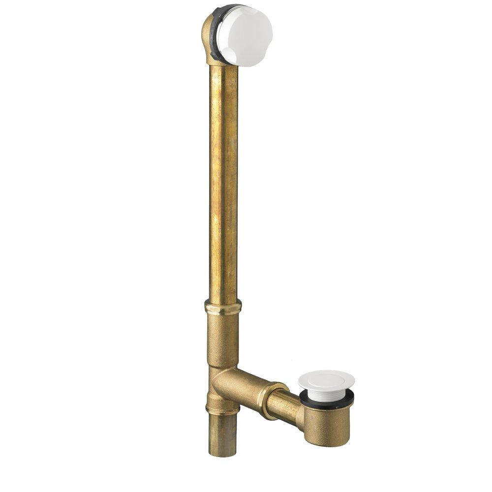 American Standard 1583470.020 18-1/2 in. Brass Toe-Tap Drain in White